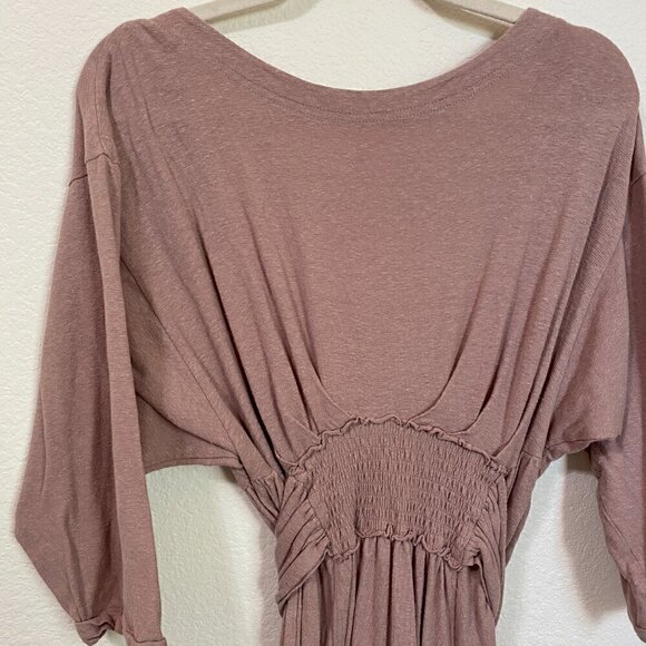 Free People Beach Garcia Midi Dress Low Scoop Back Pink Size Small Mauve… - Picture 6 of 11
